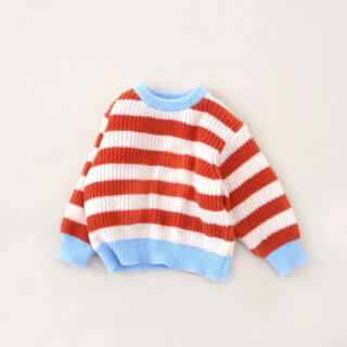 Pull rouge et blanc rayé comme celui de où est charlie ? pour enfant