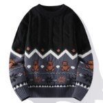 Pull norvégien jacquard motif ourson pour homme