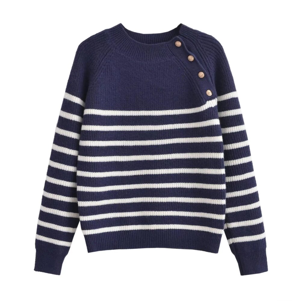 10922-0xwnsb.jpeg Pull marinière bleu marine boutons dorés pour femme