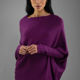 Pull chauve souris pour femme, col bateau