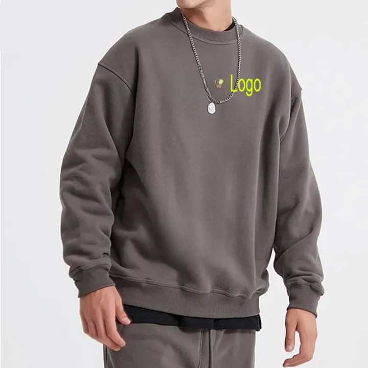 0-481c05.png Pull a personnaliser gris foncé avec le mot logo sur la poitrine