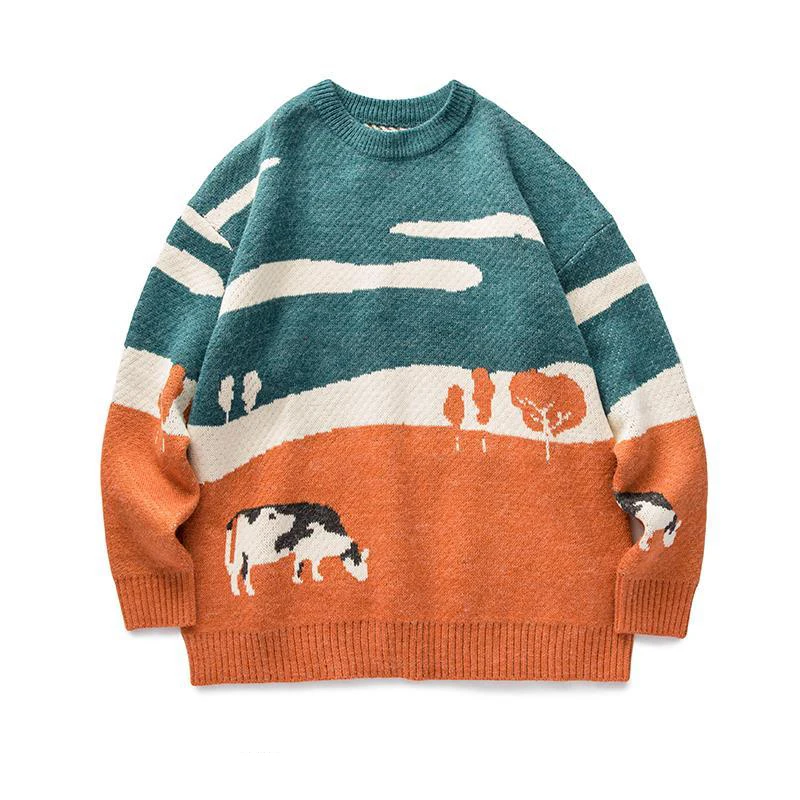 Generisch Pull En Tricot Torsadé Décontracté à Col Rond épais Et