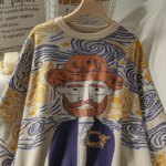 On voit un pull à l'effigie de van gogh