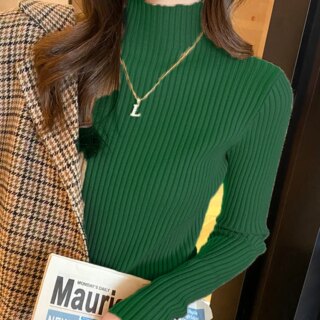 Pull chaussette pour femme à col cheminé