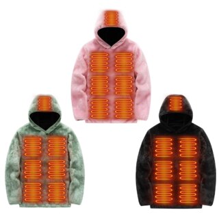 On voit trois pulls polaires pour femme chauffant