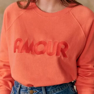 Pull amour pour femme lettres arrondies